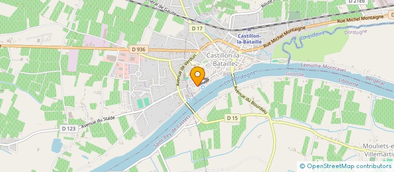 localisation de l'entreprise SARL CASTI ELECTRICITE à CASTILLON-LA-BATAILLE