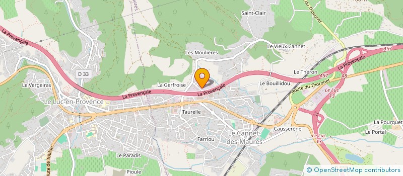 localisation de l'entreprise SARL CAUSSERENE à LE CANNET-DES-MAURES