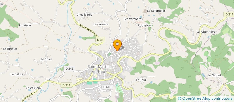 localisation de l'entreprise SARL CB COM  SAINT MARTIN EN HAUT