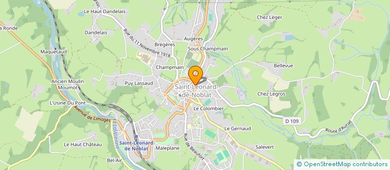 localisation de l'entreprise SARL CE MA FLEUR  SAINT-LEONARD-DE-NOBLAT