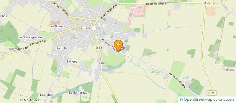 localisation de l'entreprise SARL CELINE BIEN ETRE à SANDILLON