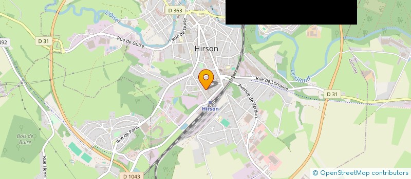 localisation de l'entreprise SARL CENTER ENERGIE BOIS  HIRSON