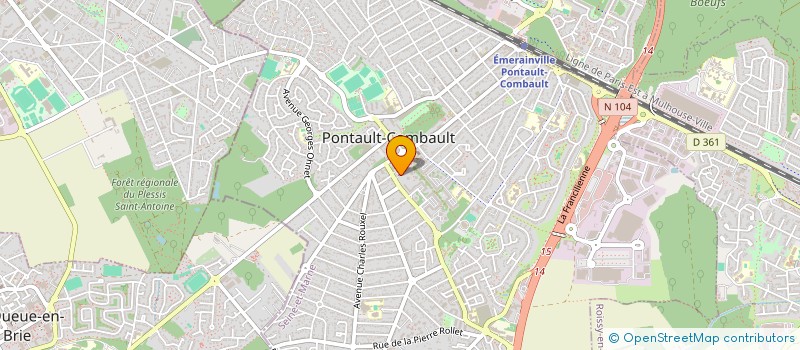 localisation de l'entreprise SARL CENTR'OPTIC à PONTAULT-COMBAULT