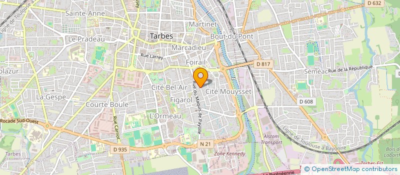 localisation de l'entreprise SARL CENTRALE EUROPEENNE DE SERVICES à TARBES