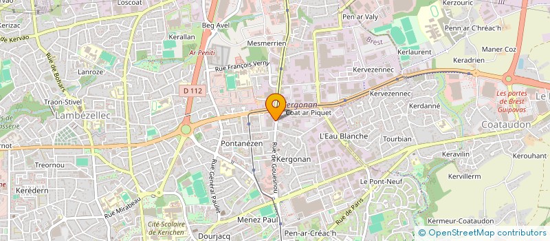 localisation de l'entreprise SARL CENTRE CUISINES à BREST