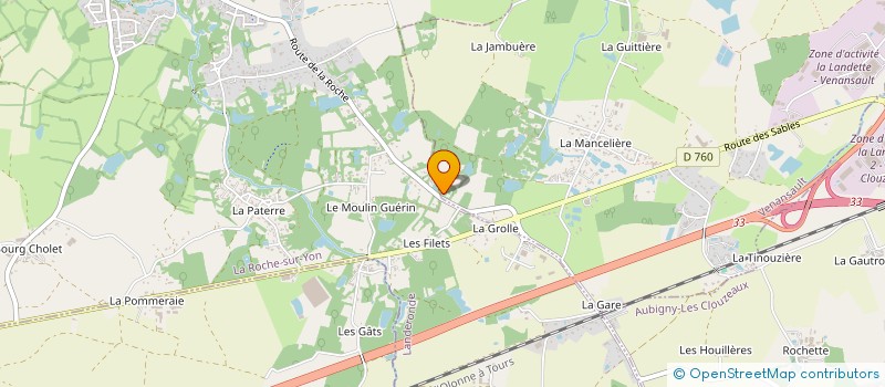 localisation de l'entreprise SARL CENTRE D'ELEVAGE DE L'OUEST  VENANSAULT