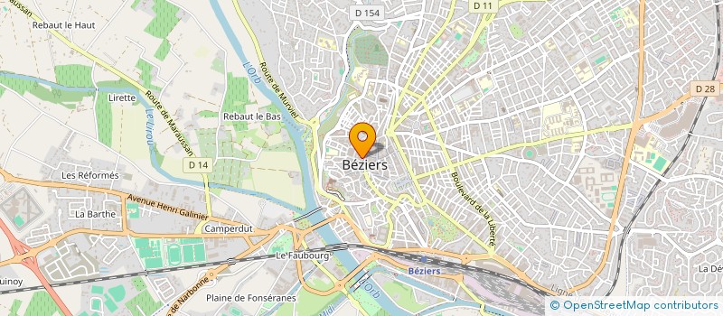 localisation de l'entreprise SARL CENTRE DES ONGLES à BEZIERS