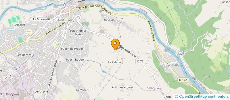 localisation de l'entreprise SARL CENTRE EQUESTRE DE LA PALATIE  SAINT-JUERY