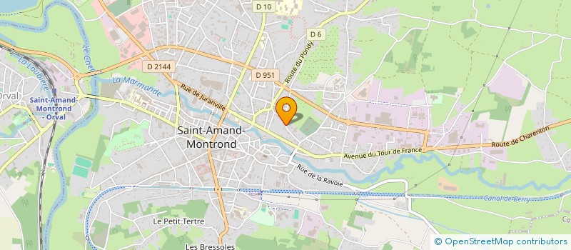 localisation de l'entreprise SARL CENTRE EQUIP FROID CHAUD MATERIAUX  SAINT-AMAND-MONTROND