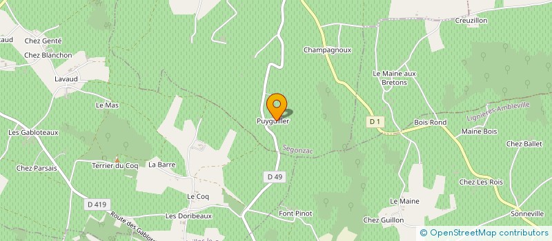 localisation de l'entreprise SARL CEP AVENIR à SEGONZAC