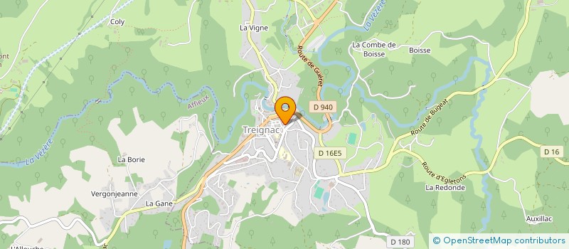 localisation de l'entreprise SARL CERISIER DARAGON  TREIGNAC