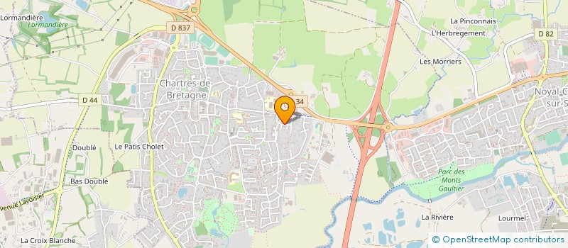 localisation de l'entreprise SARL CESAR BARBER SHOP  CHARTRES-DE-BRETAGNE