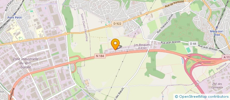 localisation de l'entreprise SARL CFK2 TRANSPORTS.  MERY-SUR-OISE