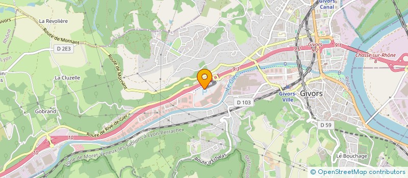 localisation de l'entreprise SARL CG TEXTILE  GIVORS