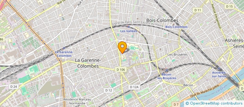 localisation de l'entreprise SARL CGM (COORDINATION -GESTION MAITRISE D'OEUVRE) à LA GARENNE-COLOMBES