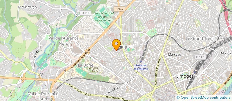 localisation de l'entreprise SARL CHABAL à LIMOGES