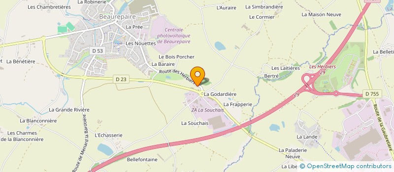 localisation de l'entreprise SARL CHAIGNEAU-LIMOUSIN à BEAUREPAIRE