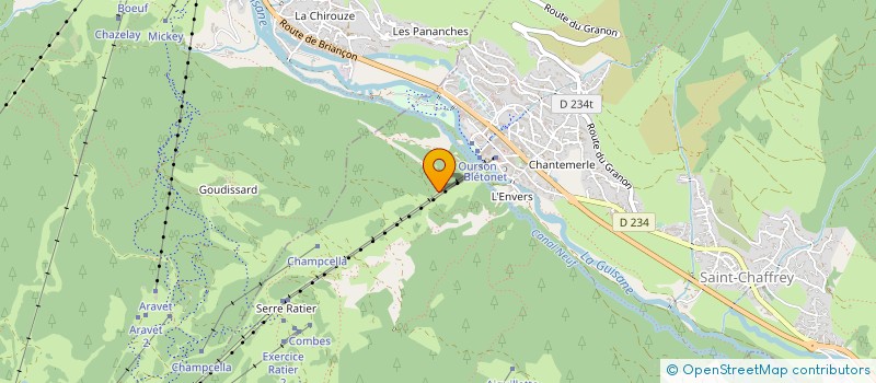 localisation de l'entreprise SARL CHALET-HOTEL DE SERRE RATIER  SAINT-CHAFFREY