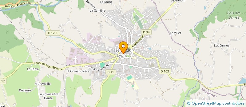 localisation de l'entreprise SARL CHAMBON FRERES à CHAZELLES-SUR-LYON