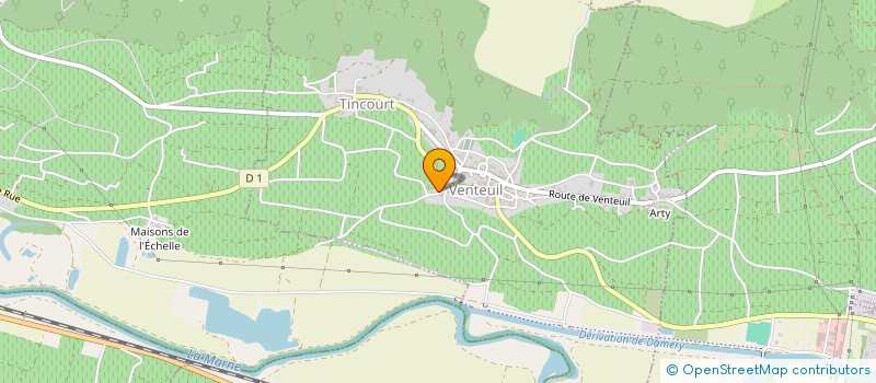localisation de l'entreprise SARL CHAMPAGNE ARDENNE GASTRONOMIE.FR à VENTEUIL