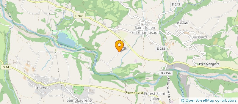 localisation de l'entreprise SARL CHAMPS'OR  SAINT-JULIEN-EN-CHAMPSAUR