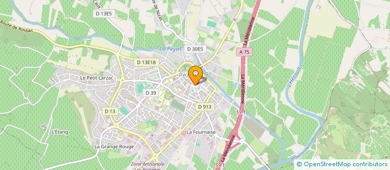 localisation de l'entreprise SARL CHANTAL COIFFURE  PEZENAS