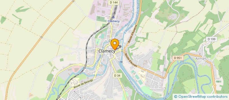 localisation de l'entreprise SARL CHARCUTERIE GUILLIEN à CLAMECY