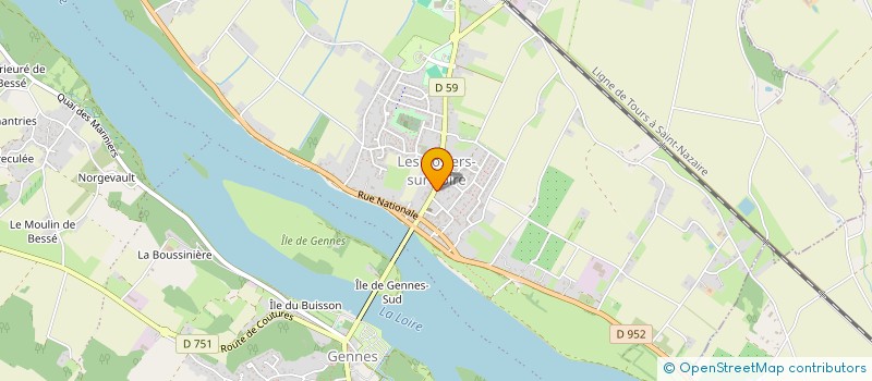 localisation de l'entreprise SARL CHARCUTERIE LES ROSIERS SUR LOIRE  GENNES-VAL-DE-LOIRE