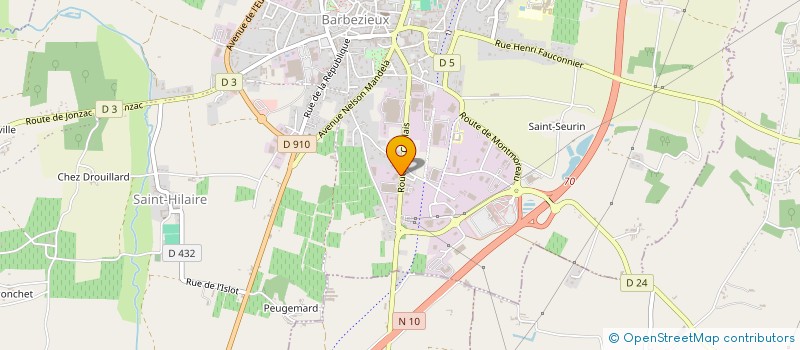localisation de l'entreprise SARL CHARENTE-PLIAGE à BARBEZIEUX-SAINT-HILAIRE