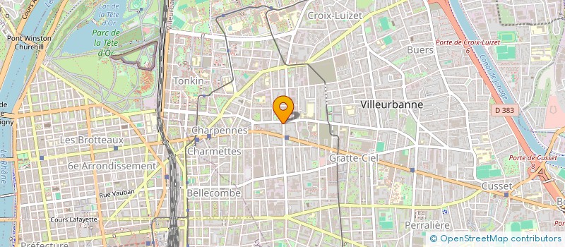 localisation de l'entreprise SARL CHARIS ASSURANCES  VILLEURBANNE