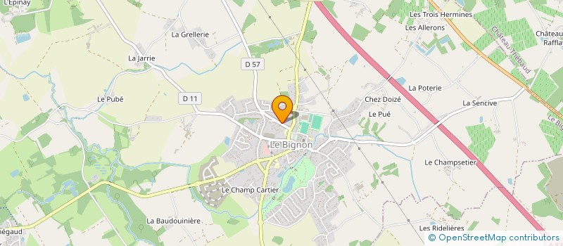 localisation de l'entreprise SARL CHARPENTE MENUISERIE JEANNEAU à LE BIGNON