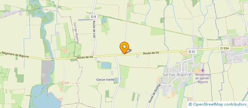 localisation de l'entreprise SARL CHARPENTE SARRIAC  SARRIAC-BIGORRE