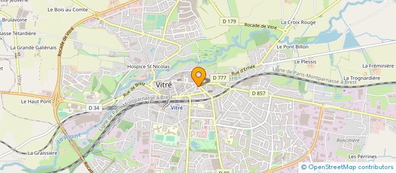 localisation de l'entreprise SARL CHATAIGNIER JEAN PIERRE  VITRE