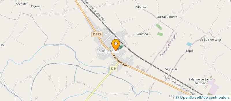 localisation de l'entreprise SARL CHATEAU ARAGO  FAUGUEROLLES