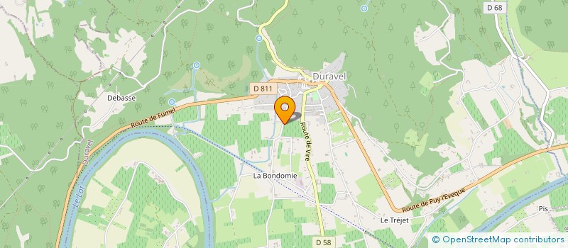 localisation de l'entreprise SARL CHATEAU DE LA GINESTE à DURAVEL