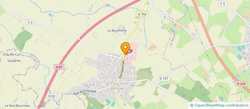 localisation de l'entreprise SARL CHATEAU DE LA TREMBLAYE à CHOLET