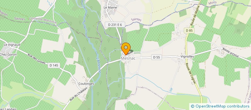 localisation de l'entreprise SARL CHATEAU DE MESNAC à MESNAC