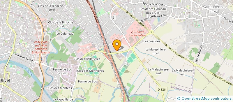 localisation de l'entreprise SARL CHAUFFAGE PLOMBERIE SIMAO à SAINT-JEAN-LE-BLANC