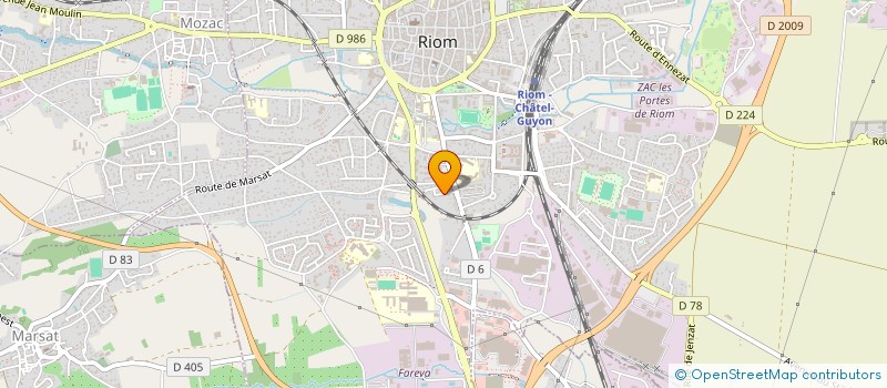 localisation de l'entreprise SARL CHAUFFAGE SERVICE à MOZAC