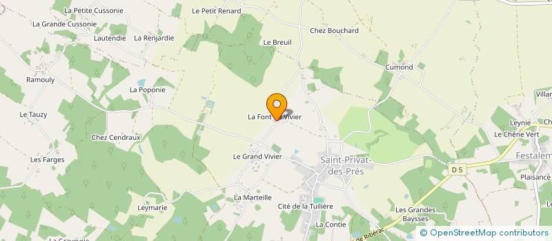localisation de l'entreprise SARL CHAUME FRERES à SAINT PRIVAT EN PERIGORD