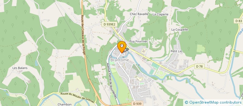 localisation de l'entreprise SARL CHAUSSOY à BRANTOME EN PERIGORD