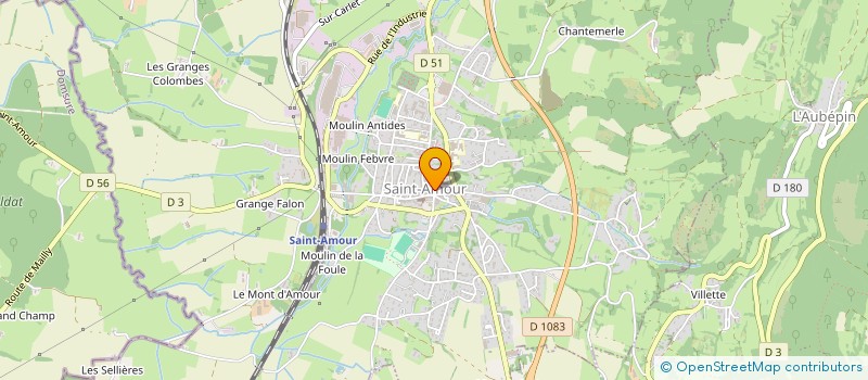 localisation de l'entreprise SARL CHAUSSURES BLANC  SAINT-AMOUR