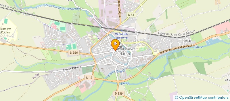 localisation de l'entreprise SARL CHAUSSURES DALLIER à VERNEUIL D'AVRE ET D'ITON