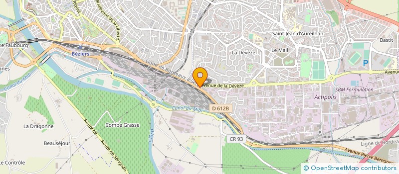 localisation de l'entreprise SARL CHAUSSURES ERBE à BEZIERS