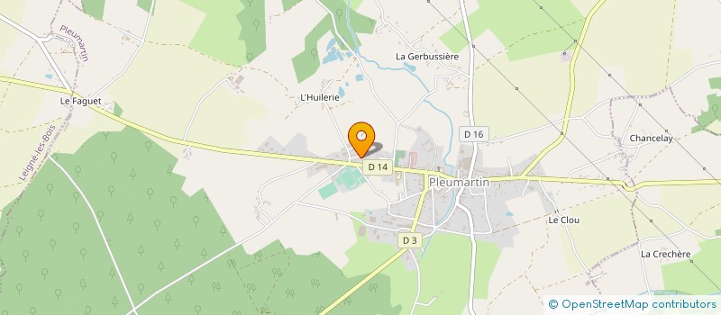 localisation de l'entreprise SARL CHAUSSURES MARTIN-GILET  PLEUMARTIN