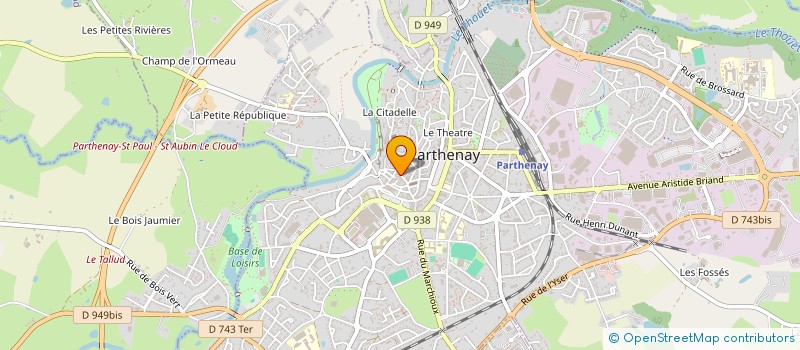 localisation de l'entreprise SARL CHAUSSURES ROBIN à PARTHENAY