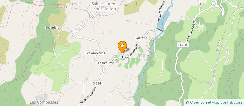 localisation de l'entreprise SARL CHEVALIER à LUSSAS