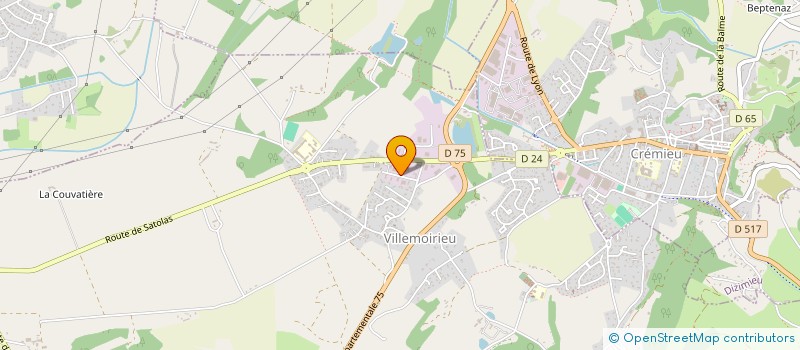 localisation de l'entreprise SARL CHEZ ROBY AUX PRODUITS DE LA FERME  VILLEMOIRIEU