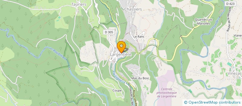 localisation de l'entreprise SARL CHIFFE JEAN PIERRE à LARGENTIERE