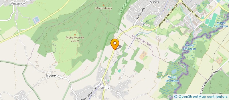 localisation de l'entreprise SARL CHLOROPHYLLE FLORE  GRILLY